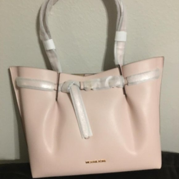 Michael Kors Baby Pink Emilia Leather Tote Bag - New - Picture 5 of 6